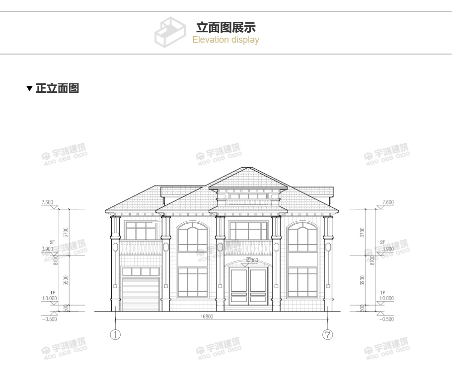30萬帶車庫兩層歐式農(nóng)村別墅設(shè)計圖