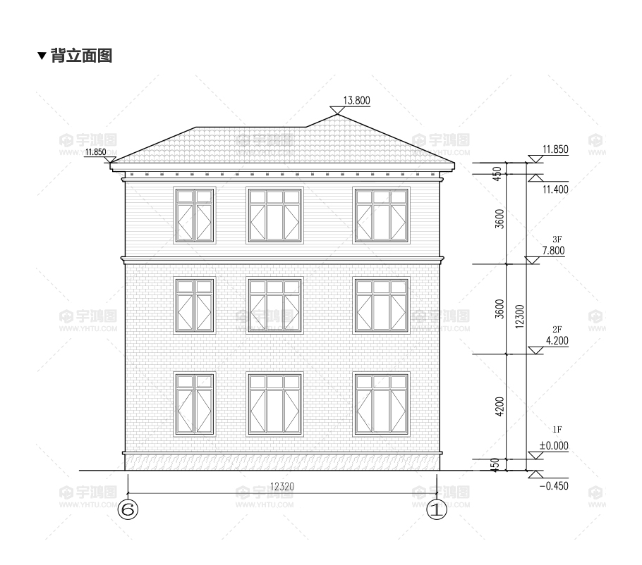 112平漂亮實(shí)用鄉(xiāng)村別墅設(shè)計(jì)圖紙及效果圖，框架結(jié)構(gòu)