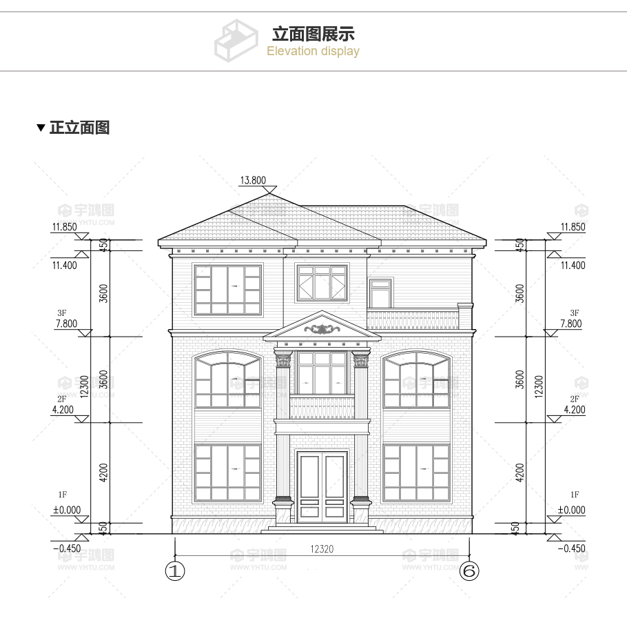 112平漂亮實(shí)用鄉(xiāng)村別墅設(shè)計(jì)圖紙及效果圖，框架結(jié)構(gòu)